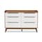 Baxton Studio Brighton Mid-Century White and Walnut Wood 6-Drawer Storage Dresser 137-7496 - alternate 2